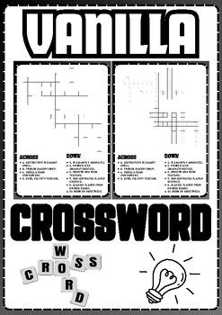 vanilla crossword clue|More.